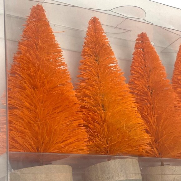 Target 4 Pk Orange Bottle Brush Tree Halloween Decorative Hyde & EEK! Boutique - Picture 7 of 7